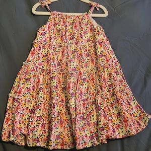 3T Floral Wonder Nation Dress Tiered Girls Dress